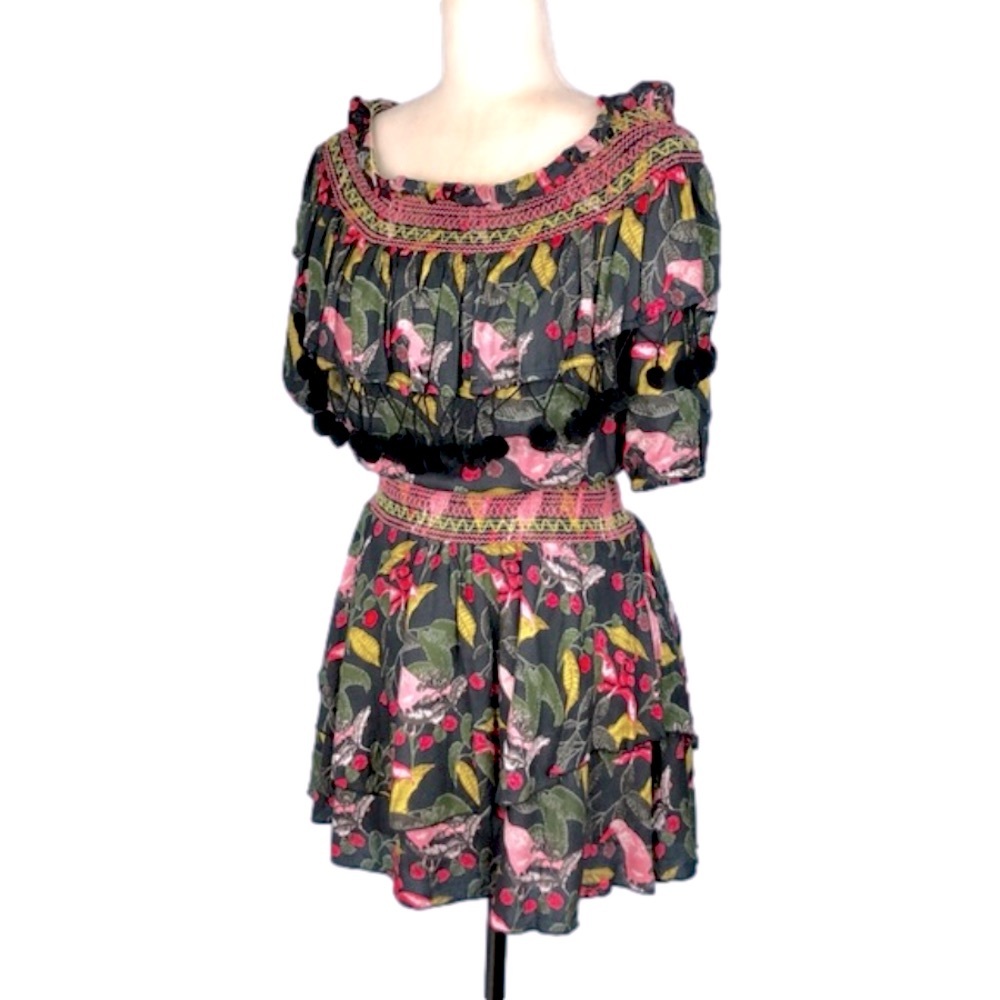 Red Carter tropical floral dress